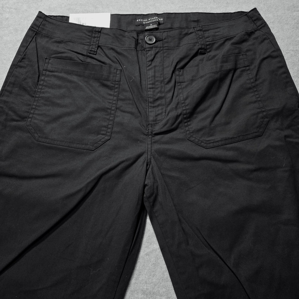 NWT SANCTUARY High Rise Women's Twill Wide-Leg Ankle Cropped Black Pants - Picture 5 of 16